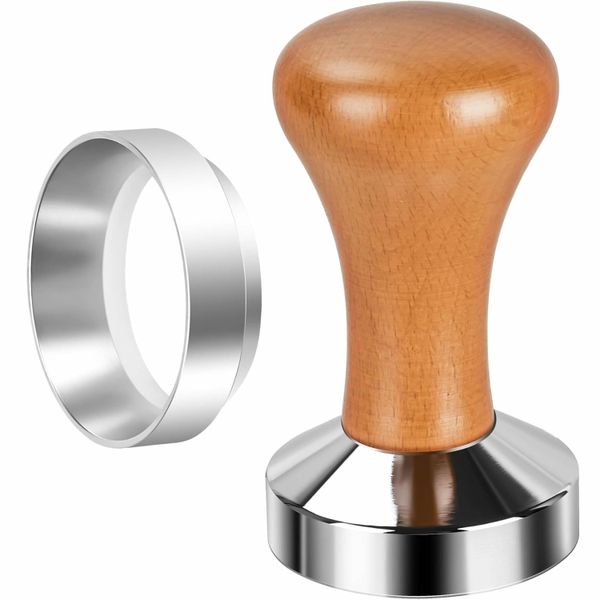 51mm Espresso Tamper,Wood 51mm Espresso Dosing Funnel