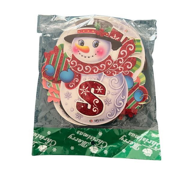 Snowman Christmas Hanging banner/ Merry Christmas Banner