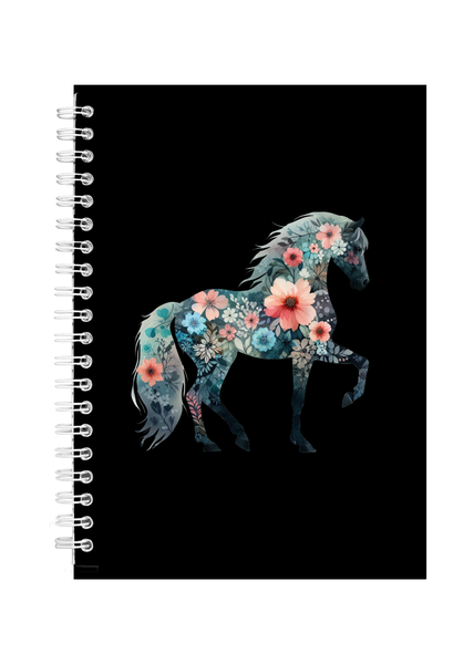 Floral Boho Horse Gift Idea Writing Book Notepad Notebook A4 503 17