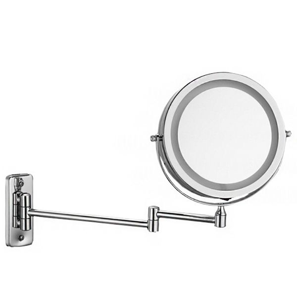 7-Inch Wall Mount Mirror with 10X Magnification Dimmable LED Vanity Mirror