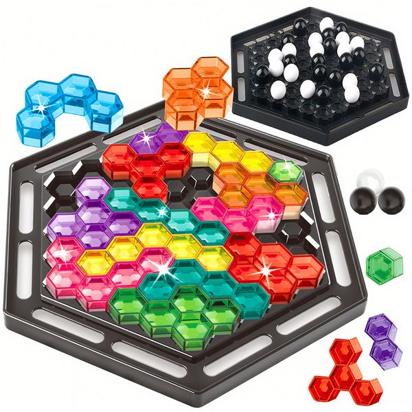 Puzzle And Checkers 2 In 1 Toy Kids Tower Stack Game Children Board Game