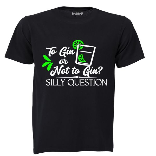 To Gin or Not to Gin - Mens - T-Shirt - White