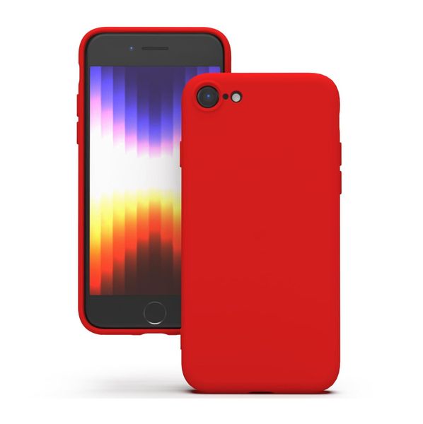 Liquid Silicone Back Case Compatible with Iphone 7 / 8 - Red
