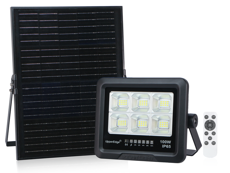 Upper Edge - 100W Solar Flood Light with Remote