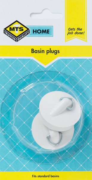 MTS Home Basin Plug White 2 Pack