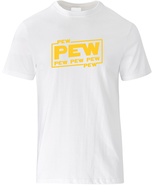 Limitless Prints Pew Pew Pew Star Wars t-shirt white