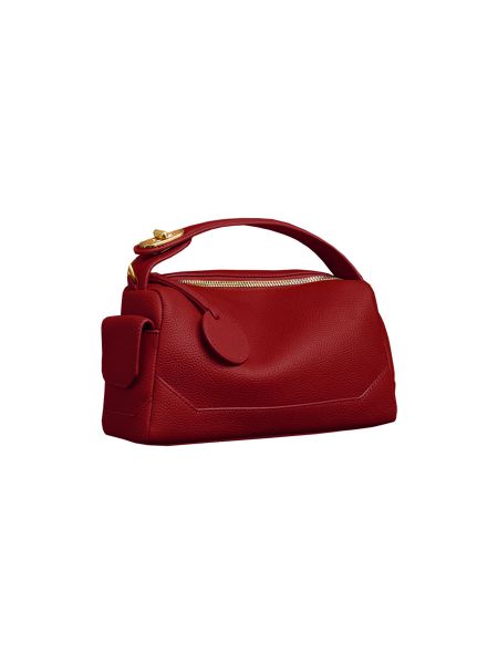 Retro Red Handheld Women's Single Shoulder Crossbody Bag