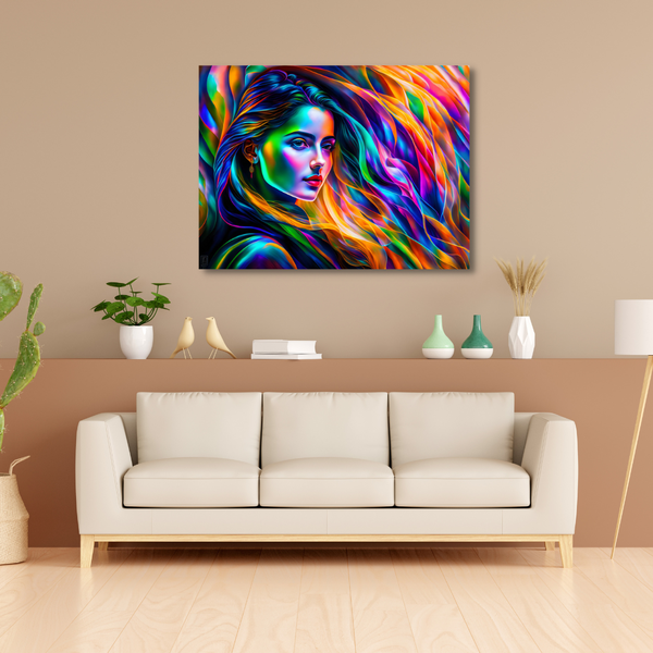 Canvas Wall Art - Lady In Colour