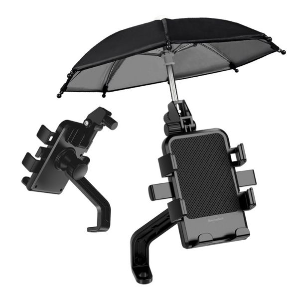 BotereuTech Motorcycle Phone Holder Z4 Handlebar Umbrella Mount Black