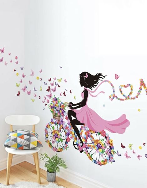 Butterflies &amp; Flowers Wall Sticker - Decal