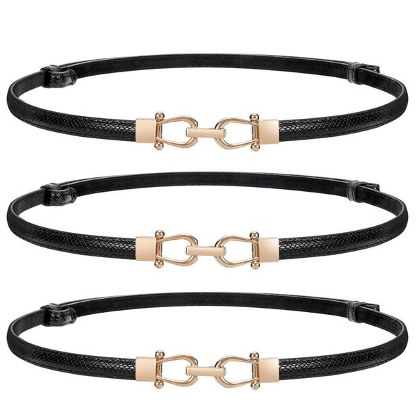 3 Pack Women's Skinny for Dresses, Thin Waist Belts