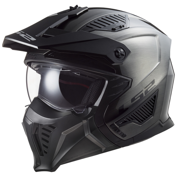 LS2 OF606 Drifter Jeans Titanium Helmet