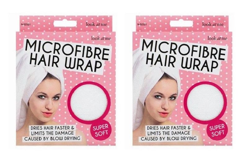 2 Microfibre Hair Wrap Towels