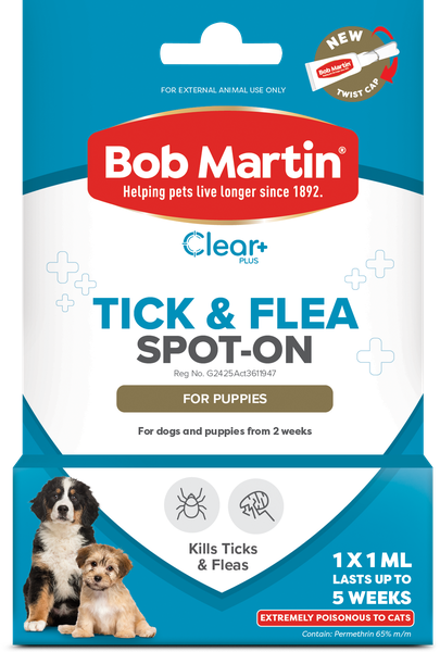 BOB MARTIN Clear+ Spot-On For Puppies 1ml