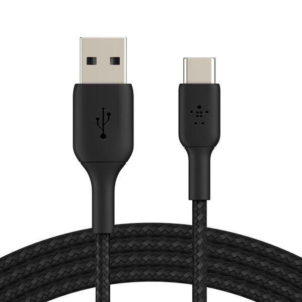 Belkin - BoostCharge USB-A to USB-C Braided Cable - 3 Meters - Black