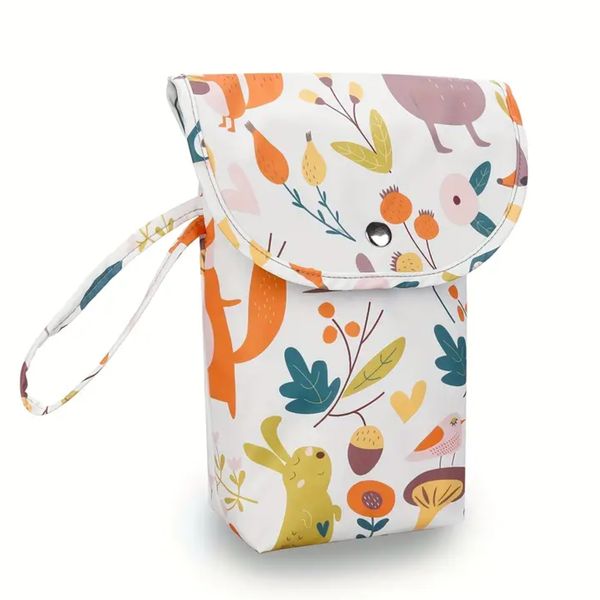 CubCarry Portable Baby Organizer Diaper &amp; Wipes Storage Bag Animal World