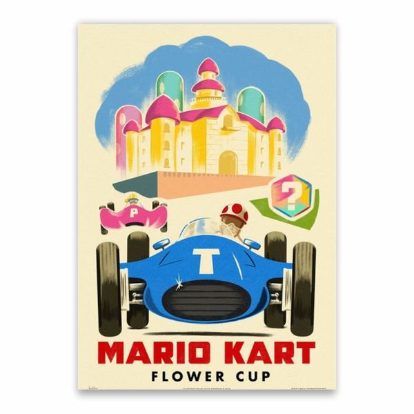 Mario Kart Flower Cup Poster - A1