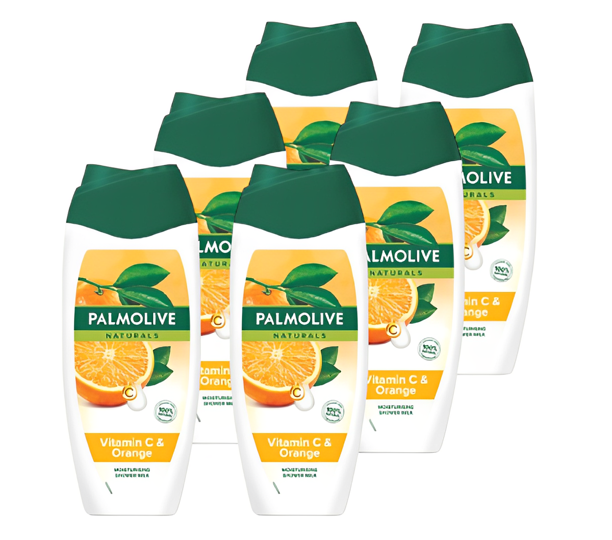 Palmolive Showergel Vit C & Orange Body Wash, Bulk Offer 6 X 500ml