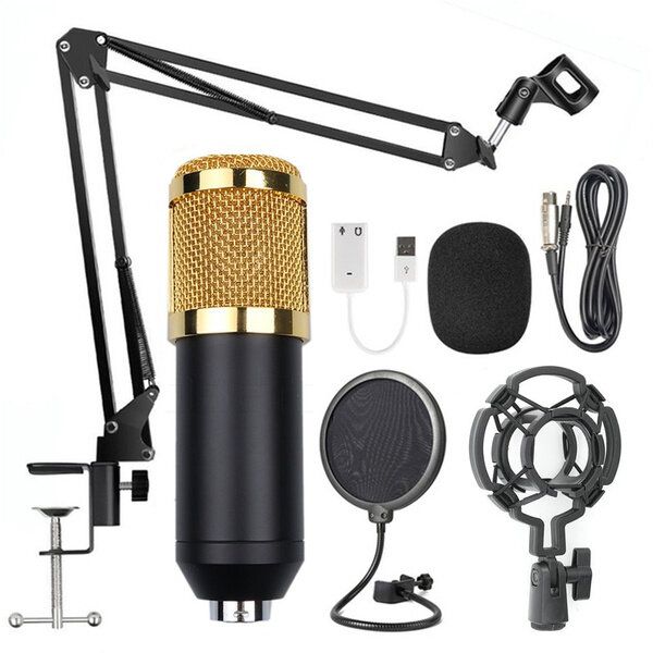 Condenser Microphone Kit With Sound Card