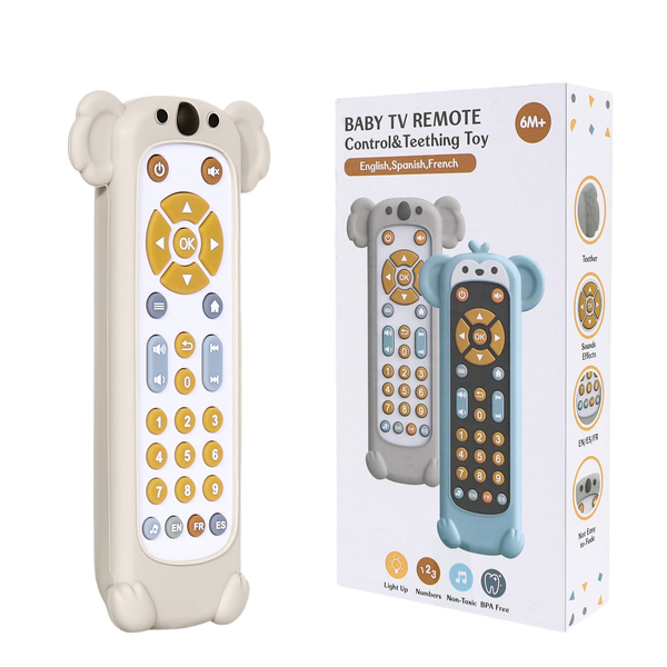 Baby Remote Control Toy with Silicone Teether Cover, TV Remote Toy