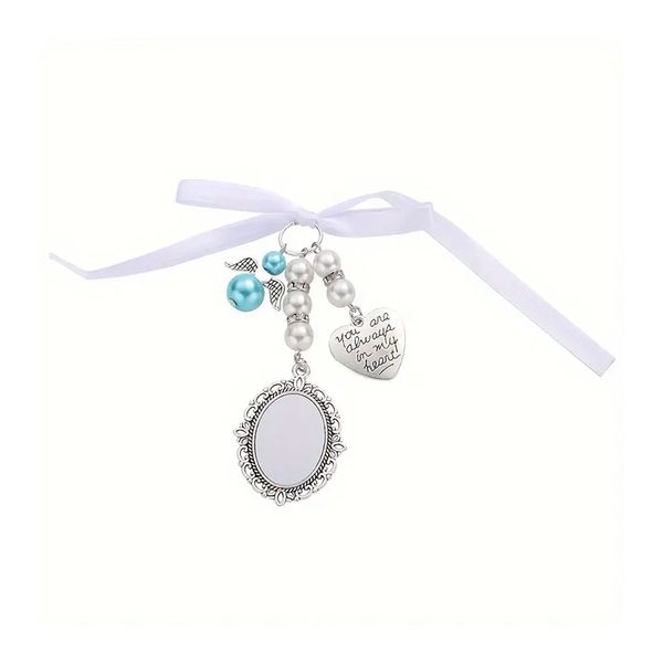 Single Sublimation Memorial Wedding Bouquet Photo Pendant