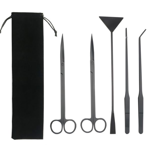 5Pcs Aquascaping Tools Kit Aquarium Plant Tool Fish Tank Plant Trimming Kit