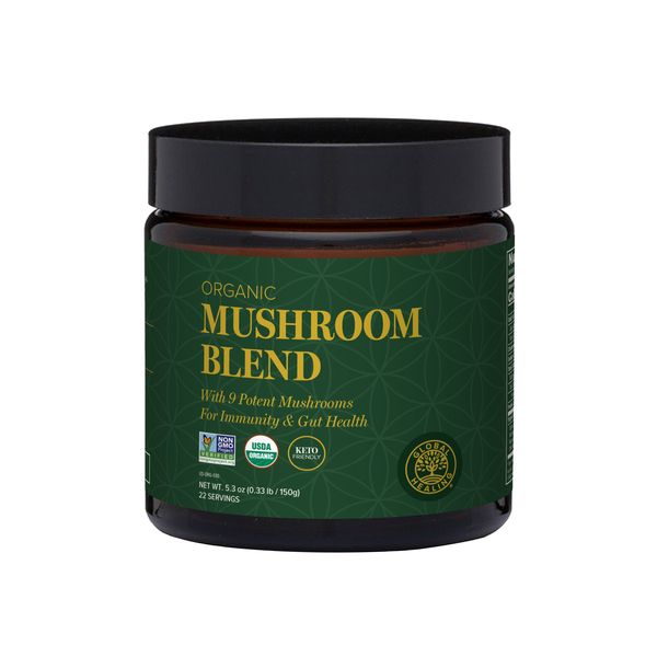 Organic Mushroom Blend - 9 Potent Mushrooms for Immunity &amp; Gut Health