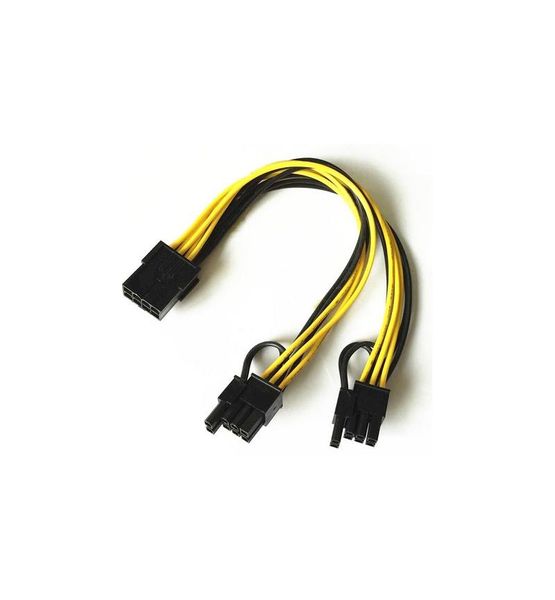 Microworld 8 Pin Female To 2 X 6 +2 PIN Male