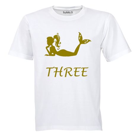 Mermaid - THREE - Kids T-Shirt - White