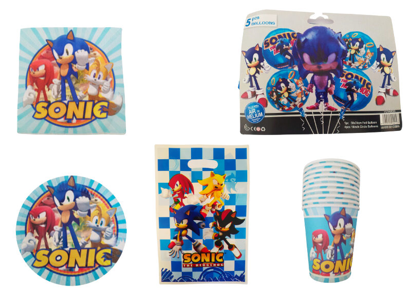 Sonic Party Decorations - 55 Pieces - Sonic the Hedgehog - Birthday Party