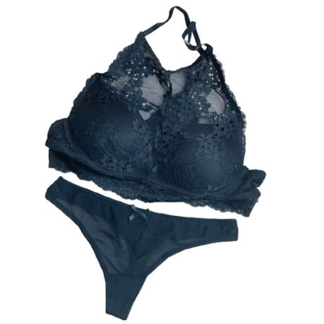 Edendiva's Hot Sexy Back Lace Bra & Panty Set - Black, Shop Today. Get it  Tomorrow!