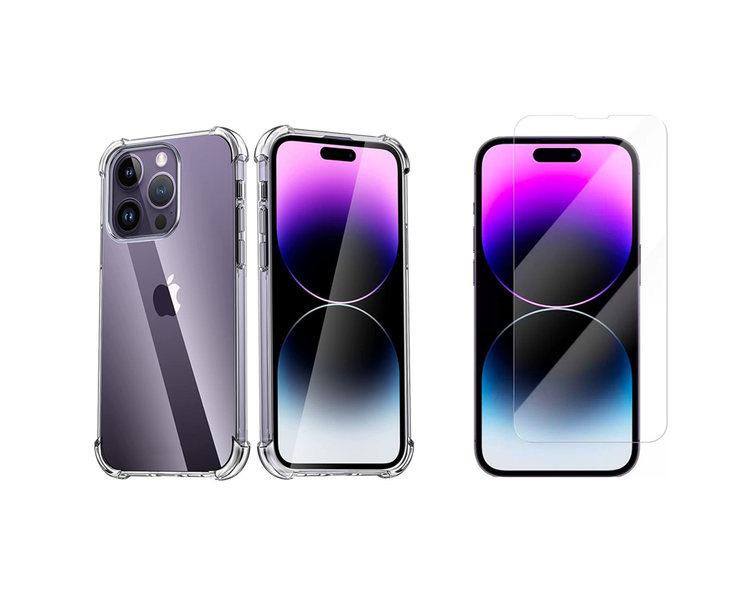 Bumper Cover &amp; Tempered Glass Screen Protector for iPhone 14 Pro Max (6.7")