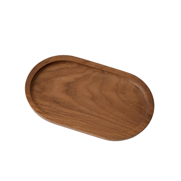 Wooden Oval Tray 25cm - Black