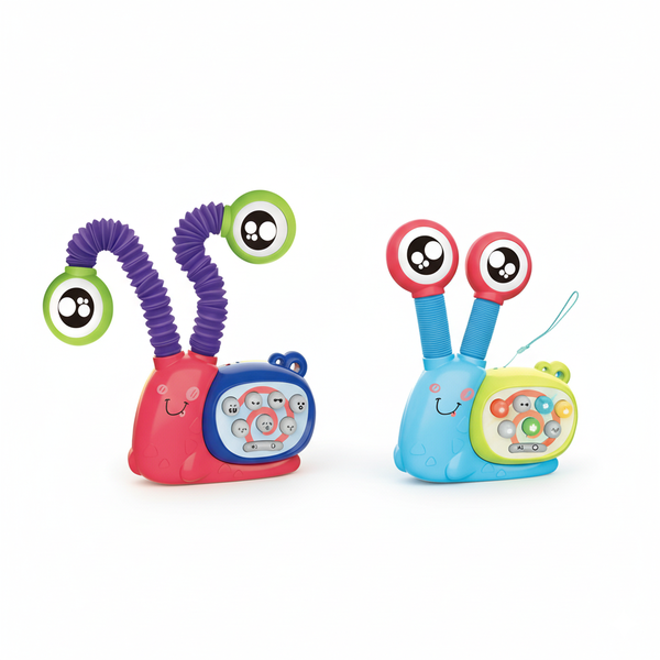 2 Pack Whack-A-Mole Snail Toy for Kids - 6 Fun Modes