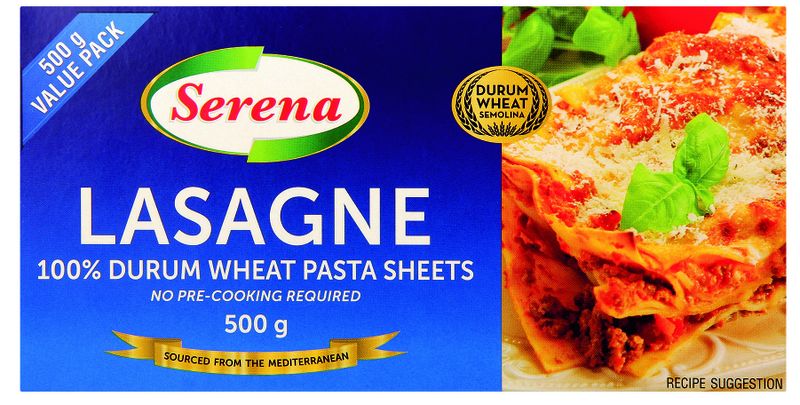 Serena Lasagne Sheets 500g