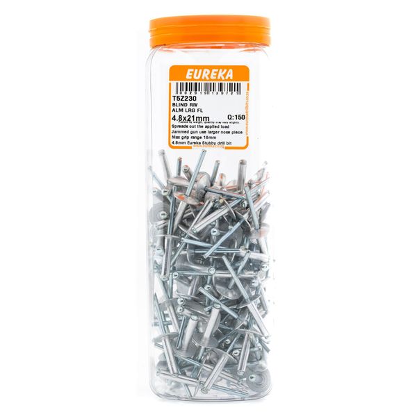 EUREKA Blind Rivet Aluminium Large Flange 4.8 x 21mm Q:150 T5Z230