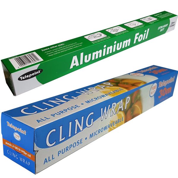 Heavy Duty Kitchen foil and Cling Wrap - Pack