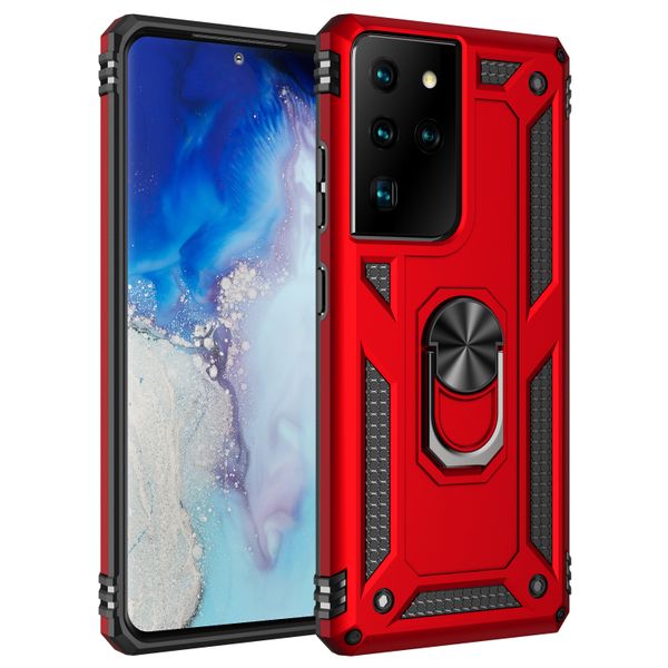 TUFF-LUV Rugged case and stand Samsung S21 Ultra- Red
