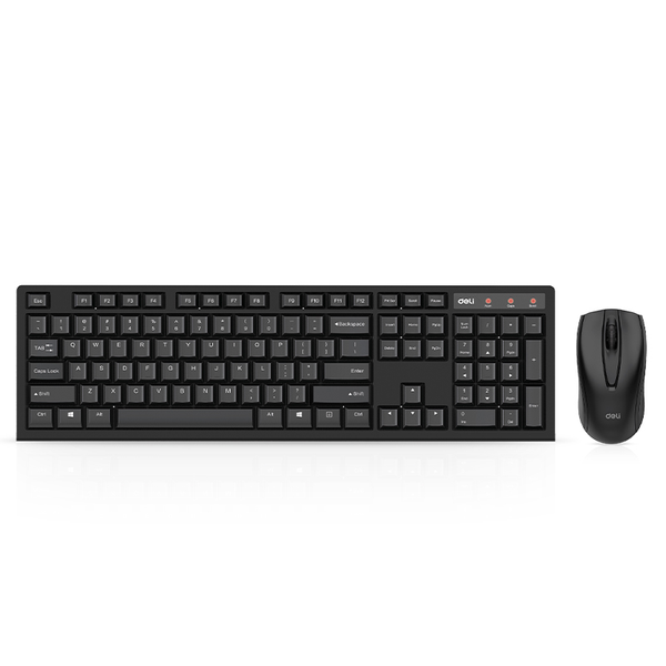 Mouse and Keyboard Set Wireless 2.4GHz Connection Compatible with Deli