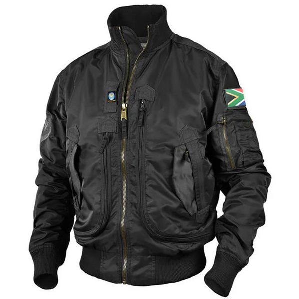 Tactical Bomber Jacket For Men Men's Military Jacket Pilot Jacket - Black
