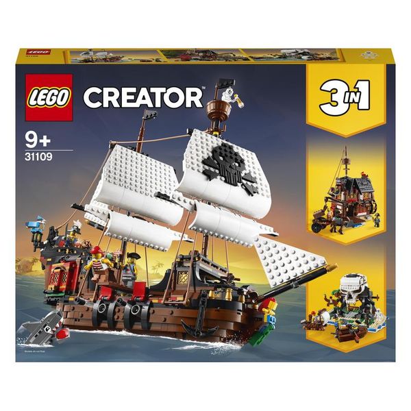 LEGO® Creator 3in1 Pirate Ship 31109 Building Toy Set - 1260 Pieces