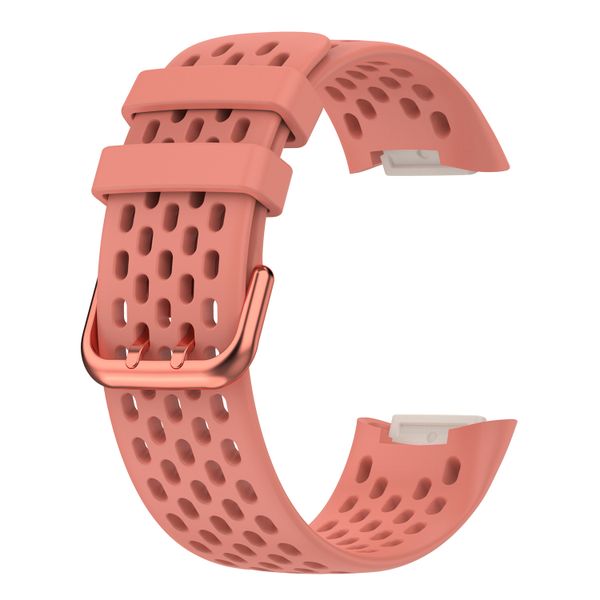 Silicone Sport Strap For Fitbit Charge 5-Peach