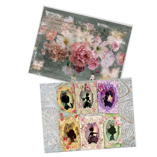 Decoupage Tear Resistant Transfers - Floral Ladies