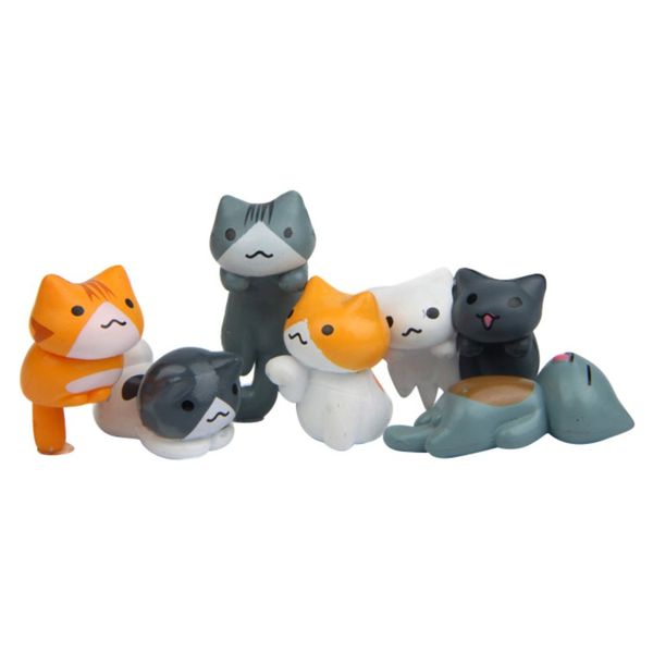 6 PCS DrivePaws Mini Cat Cute Interior Decor Set Car Dashboard Ornaments