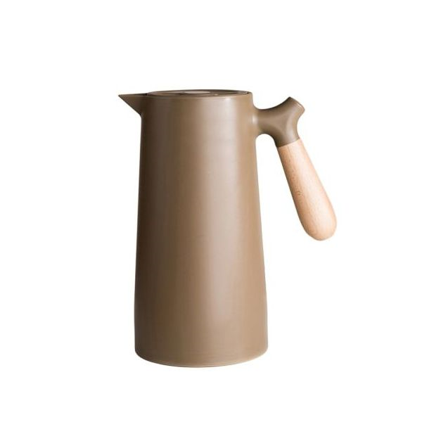 1L Thermal Vacuum Flask Jug With Wooden Handle