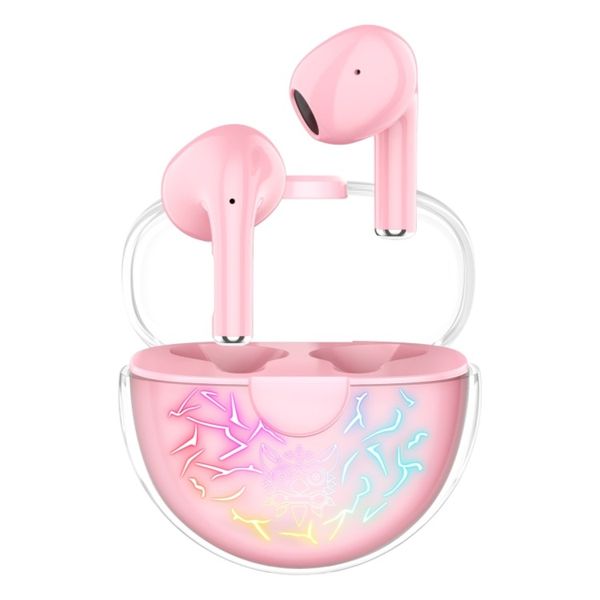 ONIKUMA - T35 - Wireless Gaming Earbuds With RGB Lighting - Pink