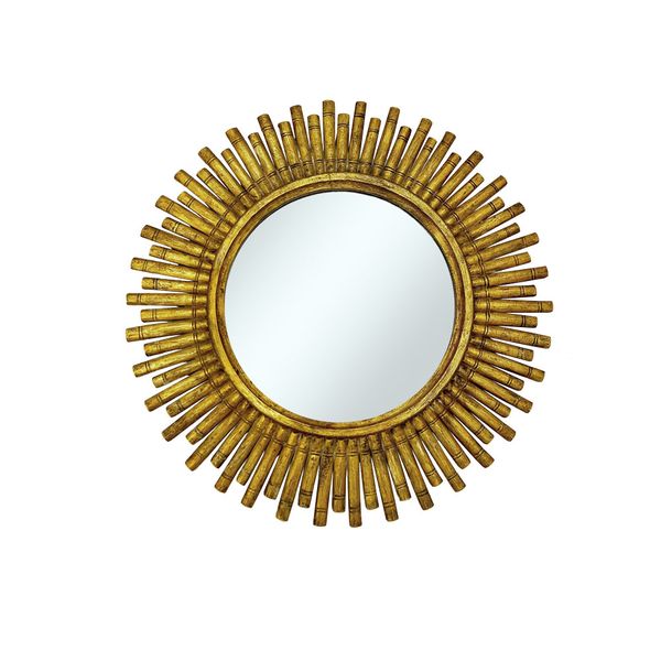 Jumairah Round Mirror - Gold Crack