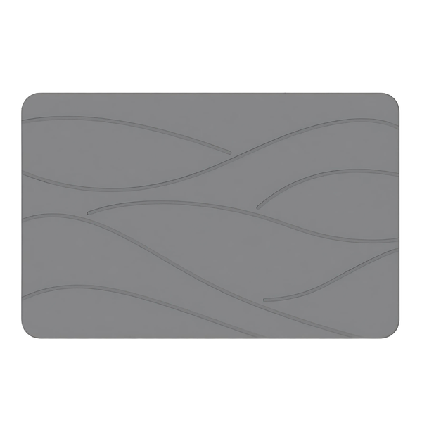 Bestby60x39cm Fast Absorbing Non-Slip Diatomaceous Stone Bath Mat-Dark Grey