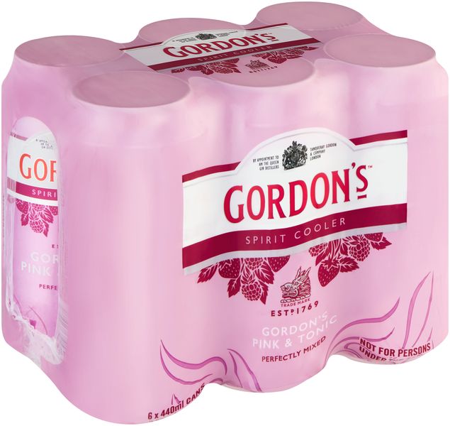 Gordon's Premium Pink + Tonic 6 x 440ml Cans