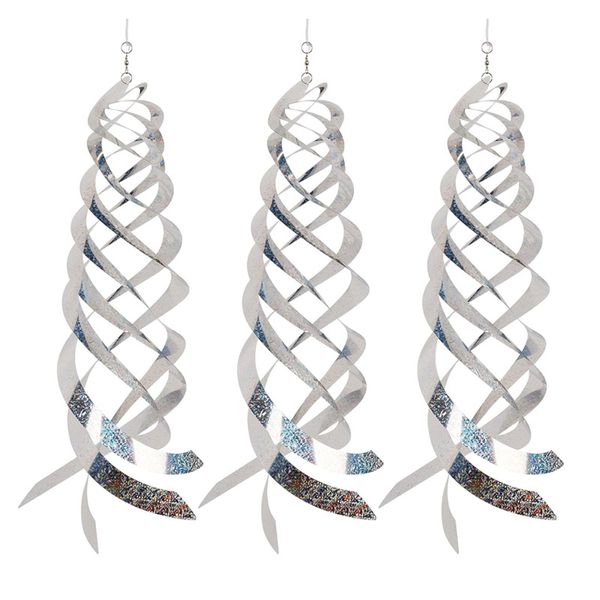 Bird Repellent Spiral Reflectors, Hanging Reflective Bird Deterrent Device